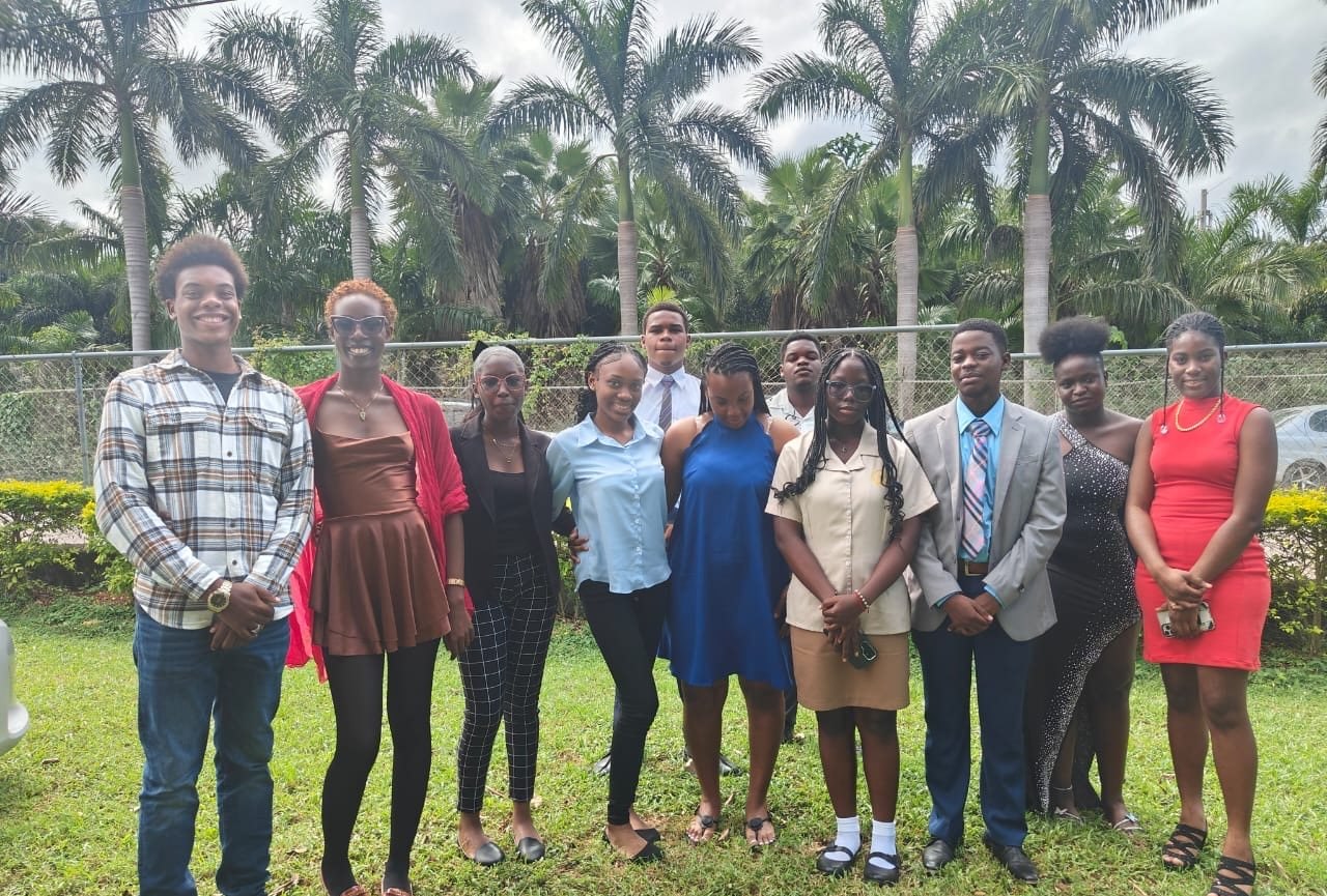 Alumni gathered together at a school event